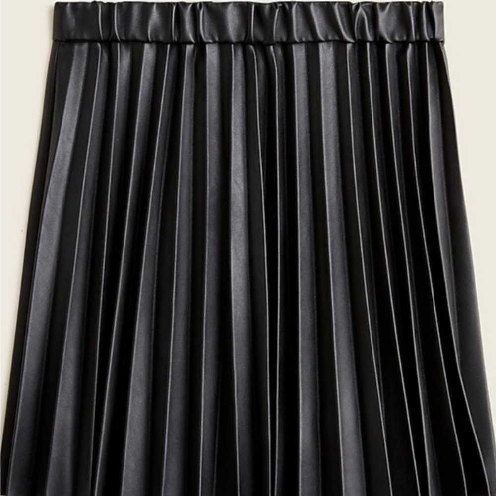 Crewcuts Faux Leather Pleated Girls Skirt